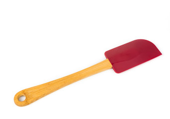 Kitchen rubber spatula on a white background