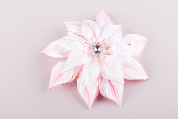 delicate pink and white hair clip