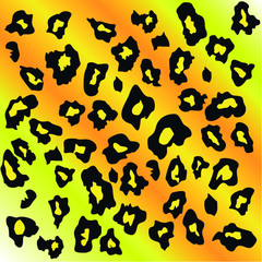 Leopard pattern design, vector illustration background. Animal design. Brown, orange, yellow