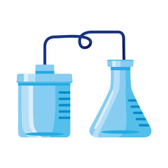 medical test flask laboratory detailed style icon