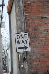 One Way Street Sign