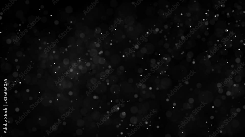 Aufkleber abstract 3d rendering of chaotic flying particles with bokeh effect. futuristic motion cgi generated