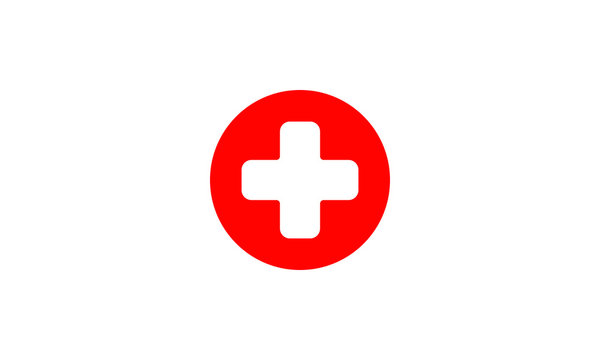 First aid medical sign flat icon