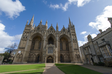 Fototapeta na wymiar Gothic Peterborough Cathedral Cambridgeshire England UK