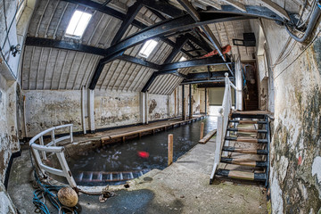 Abandoned boathouse