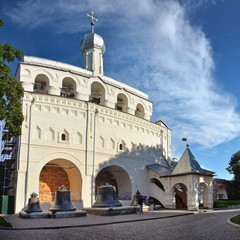 Fototapeta na wymiar Veliky Novgorod, inside the Kremlin walls.