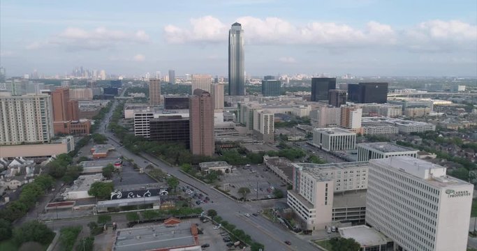 Drone view of the affluent Galleria mall area in Houston, Texas. This video was filmed in 4k for best image quality.