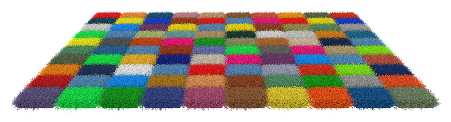 Colorful carpet samples