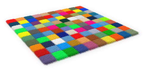 Colorful carpet samples