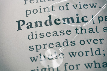 Obraz premium definition of word pandemic