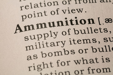 Obraz premium definition of word ammunition