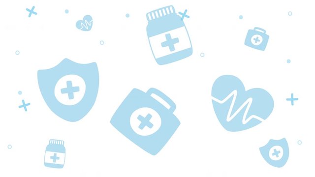 medical pattern set icons animation