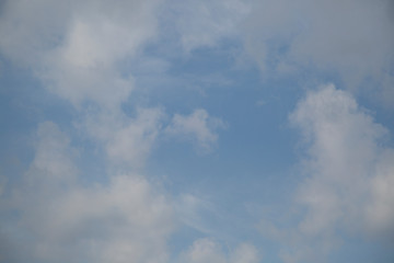 Background. Blue spring sky with light clouds.