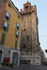 Fototapeta na wymiar Torre della Pallata in Brescia, Lombardy, Italy.