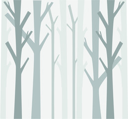 Trees background. The trunk and leaves in separate layers. Vector. a forest image