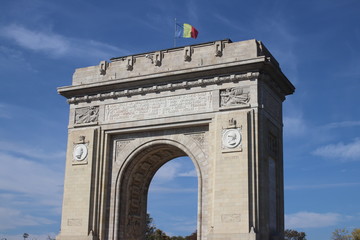 Fototapeta na wymiar Arch of triumph in Bucharest
