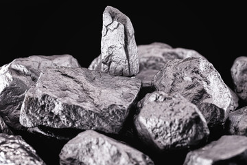 rough cobalt stone, extracted from africa. Heavy mining.