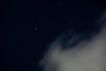 Blue Sky with stars and clouds