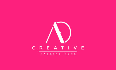 AO Letter Logo Design. Creative Modern Alphabet letters monogram icon A O, OA, A and O.