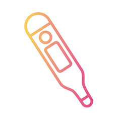 medical thermometer tool linear gradient style icon