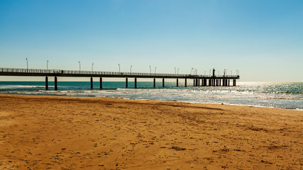 Fototapeta premium tonfano pier view on a summer day