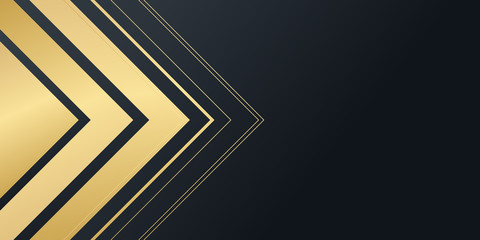 Abstract black and gold geometric background