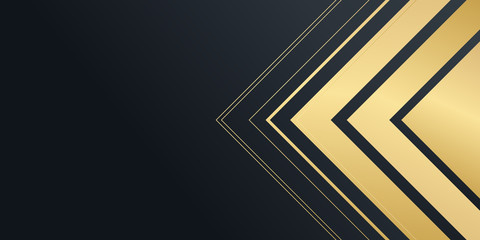 Abstract black and gold geometric background
