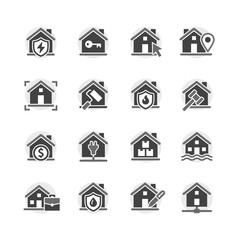 real estate vector icon set