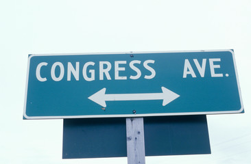 A sign that reads ÒCongress Ave.Ó