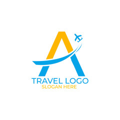 Booking plane logo templates.airplane logo.travel logo template.