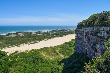 Morro dos Conventos - Araranguá - SC. Cliffs ad dunes by the sea in Araranguá - Brazil
