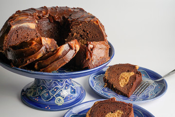 Chocolate peanut butter bundt cake