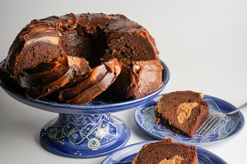 Chocolate peanut butter bundt cake