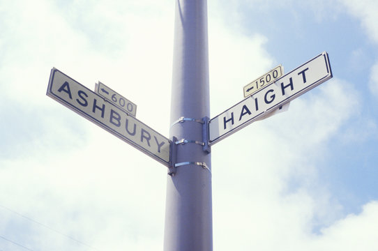 A sign that reads ÒAshbury/HaightÓ