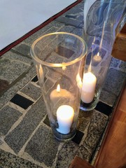 candle in the glass