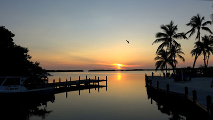 Fototapeta na wymiar The beautiful Florida Keys at sunset