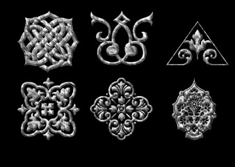 3d border with black background