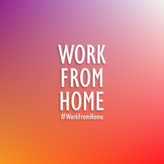 Background of Work from Home or banner with a simple and minimalist modern design. This background is suitable for the promotion of fashion both online and offline or for posting on social media.