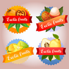 collection of exotic fruit badge