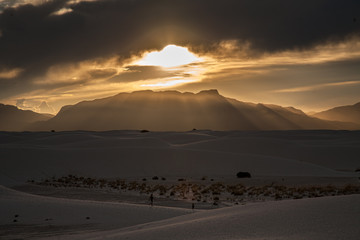 Fototapeta na wymiar Sunset over White Sands