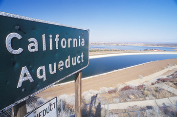 A sign for the California Aqueduct