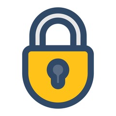 A padlock icon. Lock, security sign. Password protection illustration for perfect web and mobile design.