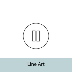 Pause Line art icon