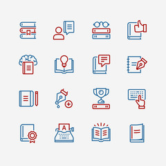 Vector illustration of education icons set
