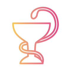 caduceus medical symbol linear gradient style icon