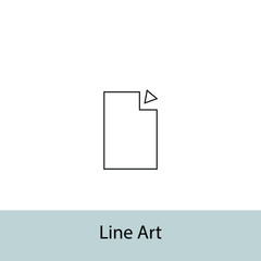 New File Line Art Simple icon