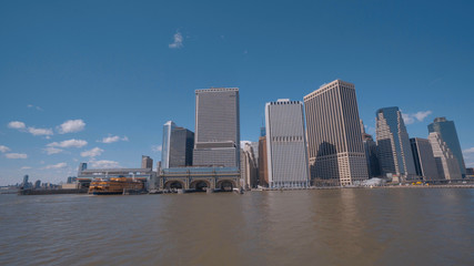 Fototapeta na wymiar The skyline of Manhattan Downtown