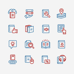 Vector illustration of education icons set
