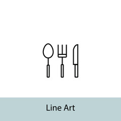 cutlery Line art icon