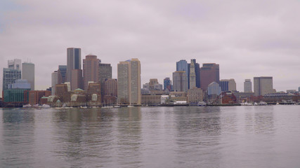 Fototapeta na wymiar Skyline of Boston - view from Boston Harbor